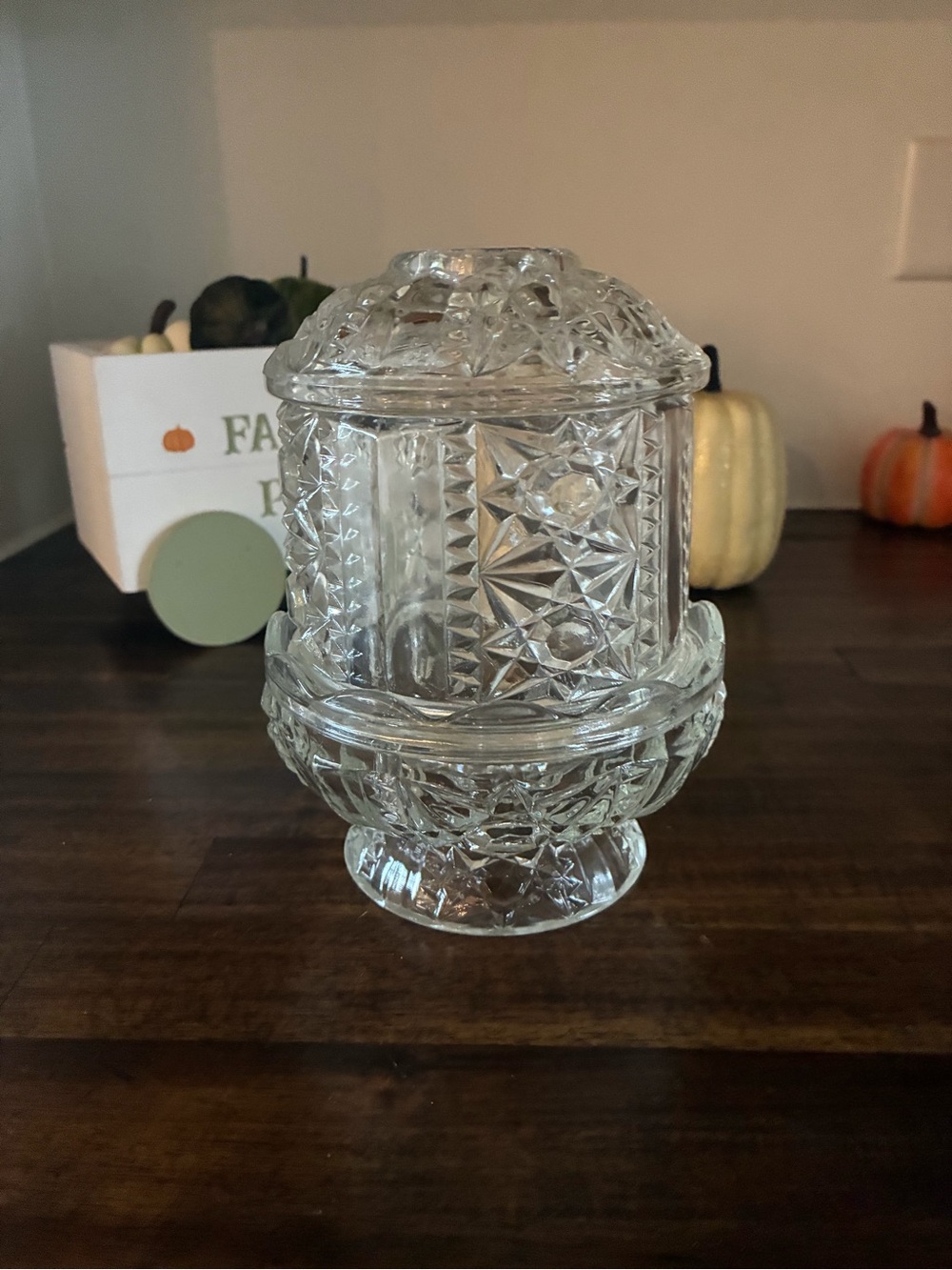 Indiana Glass Clear Fairy Lamp